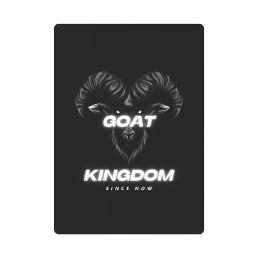 Elevate your poker game with the Goat Kingdom Poker Cards. Made with high-grade 300gsm paper and a glossy UV-resistant coating, these cards resist cracking and folding during intense gameplay. Complete with 52 cards, 2 jokers, and a sleek white box, these cards are sure to impress at your next poker night. Become a member of the exclusive GOAT club by purchasing this stylish and durable deck.